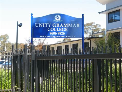 unity grammar college csi corporatesignindustries directory sign directions wayfinding