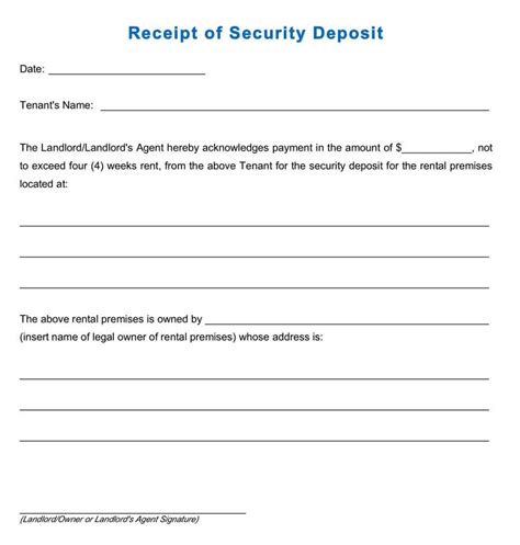 deposit receipt templates cash security vehicle