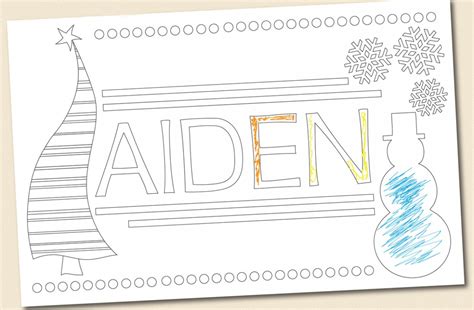 personalized coloring placemats