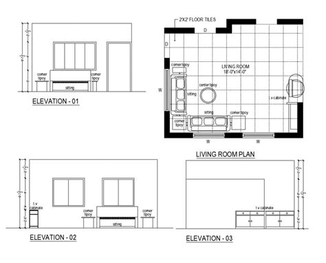 residential house main elevation  floor plan cad drawing details dwg