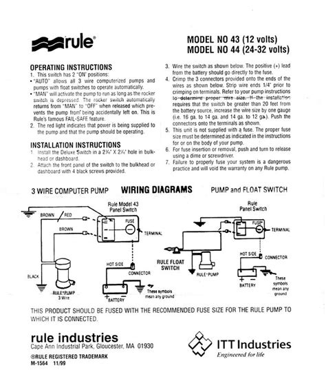 rule automatic bilge pump wiring diagram bilge pump wiring schematic