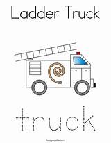 Coloring Truck Ladder Fire Pages Print Transportation Ll Twistynoodle sketch template