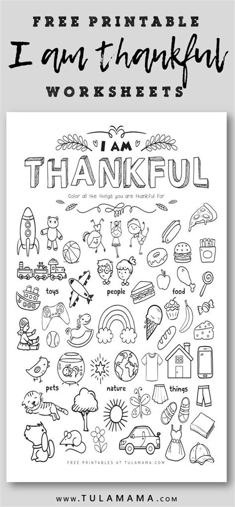 printable   thankful  worksheet  printables thankful