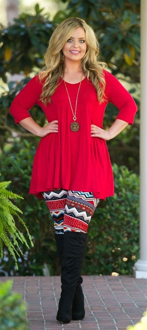 Topped With A Bow Tunic Red Perfectly Priscilla