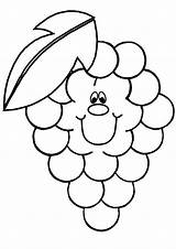 Coloring Grapes Pages Smiling Grape Parentune Worksheets Printable sketch template