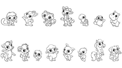 printable baby animal cute animal coloring pages pics
