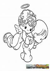 Precious Moments Coloring Pages Angel Family Angels Puppy Print Drawings Color Getcolorings Printable Getdrawings sketch template