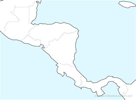 map  central america printable