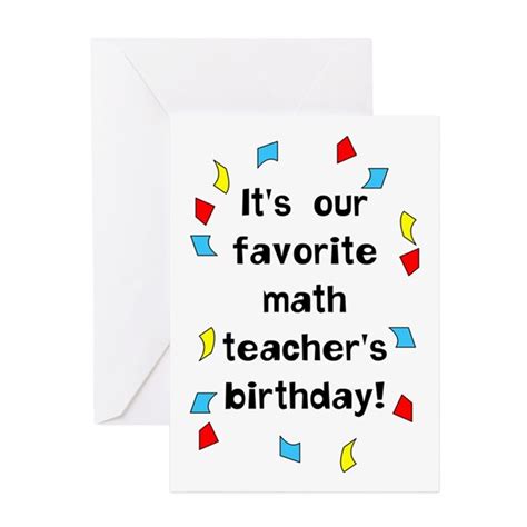 Math Teacher Birthday Greeting Card By Not Just Shirts
