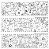 Bookmarks Printable Color Coloring School Printables Christmas Read Grow Back Print Kids Own Flower Adult Pages Reading Printing Choose Board sketch template