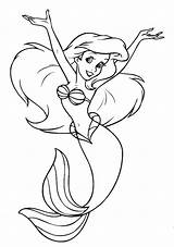 Ariel Pages Coloring Mermaid Little Printable Getcolorings sketch template