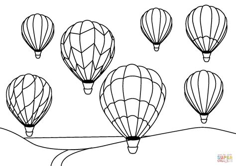 hot air balloons coloring page  printable coloring pages