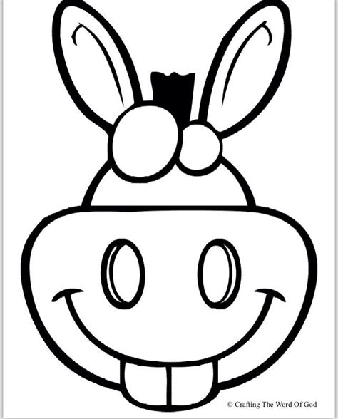 donkey face coloring pages