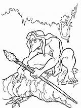 Tarzan Polowaniu Kolorowanka Pokoloruj sketch template