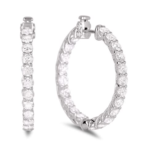 diamond hoop earrings sge anaya fine jewellery collection