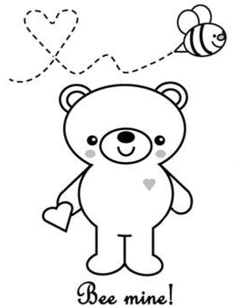 valentine coloring page bee  valentine coloring pages valentine