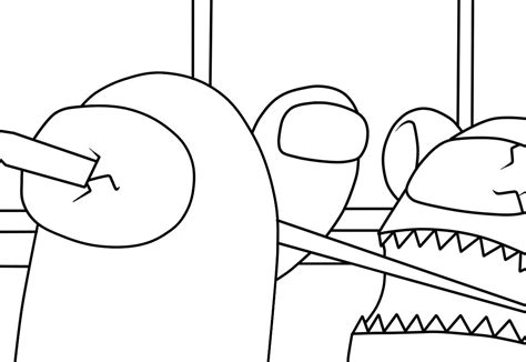 coloring pages    imposter attacked   print