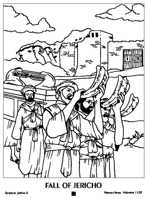 wall  jericho coloring pages  joshua coloring pages