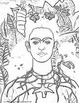 Frida Coloring Pages Kahlo Beautiful Getdrawings Getcolorings Printable sketch template
