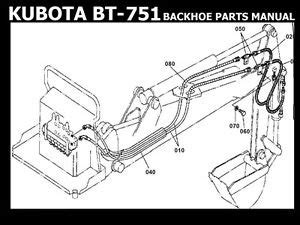 kubota bt backhoe parts manuals  bt  hoe tractor service repair