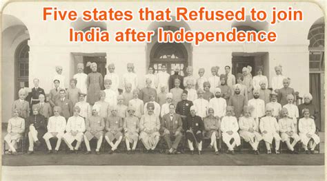 states refused  join india  independence