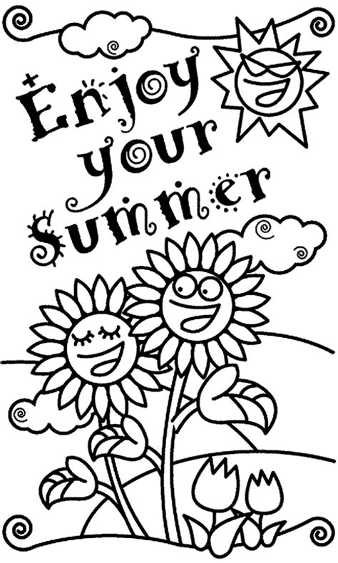 summer coloring pages learning playing pinterest