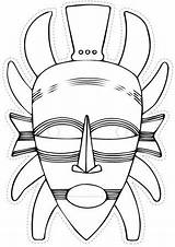 Africanas Mascaras Africana Máscaras African Africano Carnaval Colorir Imprimir Recortar Coloriage Papelão Masque Máscara Artesanía Mayas Procedente Etnia Obra Wixsite sketch template