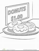 Dunkin Donut Worksheet sketch template