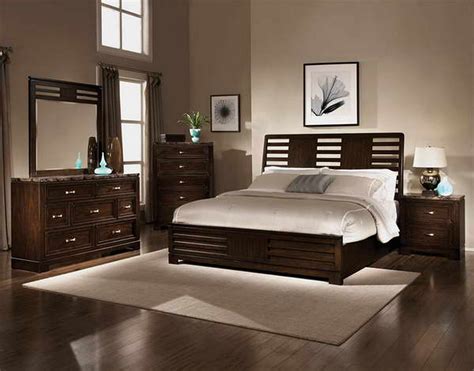 dark brown wooden bedroom furniture lavish accoutrement   adorned