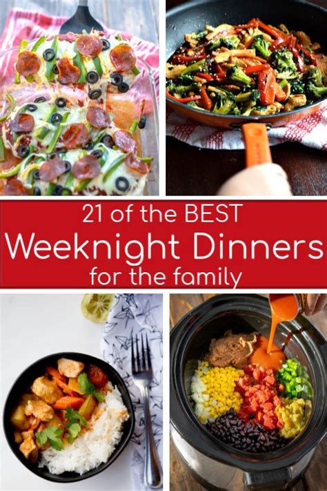 weeknight dinners   family ive rounded