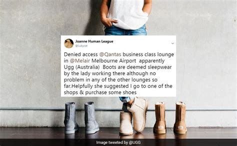 woman denied entry to airport lounge for wearing ugg boots