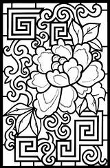 Stained Glass Coloring Pages Printable Online Everfreecoloring sketch template