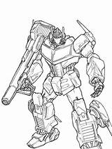 Optimus Coloring4free Bumblebee Mycoloring Autobots sketch template
