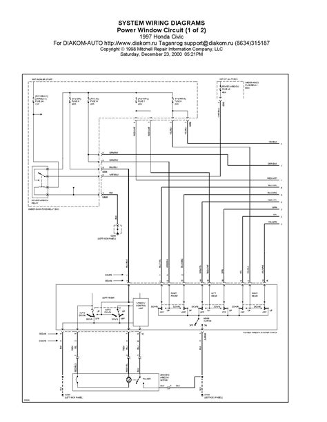 power window wiring diagram honda civic home wiring diagram