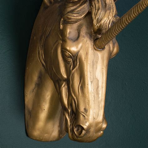 gold unicorn head wall decor faux taxidermy audenza
