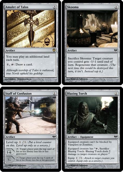 skyrim magic the gathering cards gnarly guides