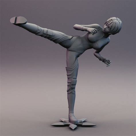 Sexy Anime Ninja Side Kick Pose 3d Model 3d Printable Stl