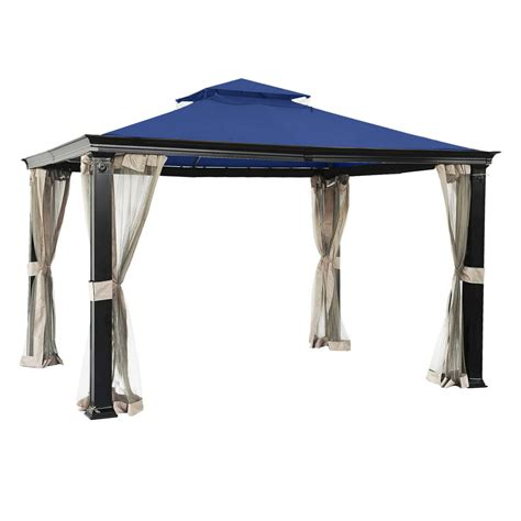 garden winds replacement canopy top cover   tivering    gazebo true navy