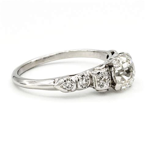 vintage platinum engagement ring   carat jubilee cut diamond