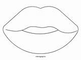 Mouth Lips Template Organs Sense Coloring Lip Printable Pages Templates Sheet Kiss Sketch Kissy sketch template