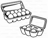 Egg Carton Clipart Drawing Eggs Svg Silhouette Clipartmag Food sketch template