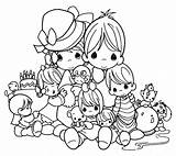 Coloring Precious Moments Pages Family Colorear Nino Para Printable 為孩子的色頁 Adults Kids sketch template