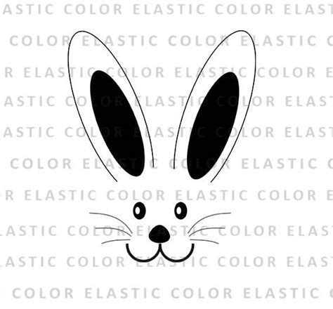 bunny face svg file rabbit face printable easter clipart etsy