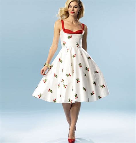 diy sewing pattern butterick 5882 pin up girl dress bettie