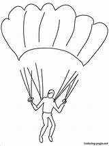 Coloring Pages Skydiving Parachuting Getcolorings Print sketch template