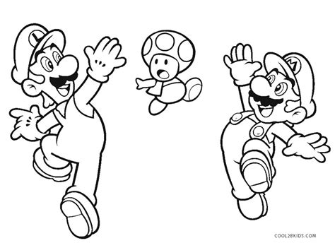 printable mario brothers coloring pages  kids