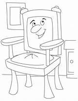 Chair Coloring Pages Chairs Table Kids Sheet Template sketch template