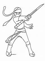 Ninja Coloring sketch template