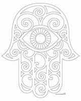 Hamsa Coloring Hand Drawing Pages Blank Embroidery Printable Pattern Patterns Donteatthepaste Print Template Handprint Clipart Jewish Drawings Mano Color Tattoo sketch template