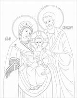 Coloring Icon Byzantine Pages Holy Family Ikon Drawing Icons Beautiful Book Choose Board Sunday Chernova Olga sketch template